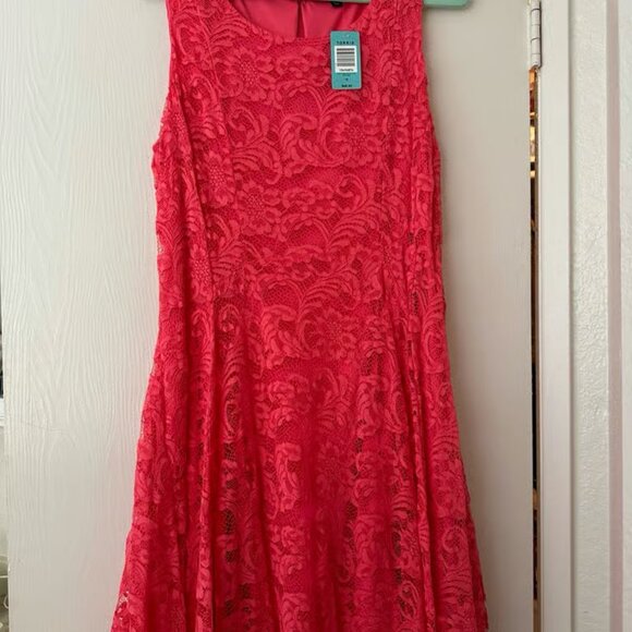 TORRID Sunkist Coral Lace Tank Dress - Picture 2 of 2